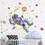 Autocollant astronaute pour une ambiance spatiale