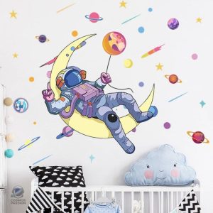 Autocollant astronaute pour une ambiance spatiale