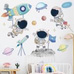 Stickers Astronautes pour décoration murale spatiale