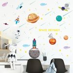 Stickers muraux représentant l'univers et les étoiles