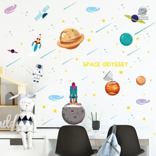 Stickers muraux représentant l'univers et les étoiles