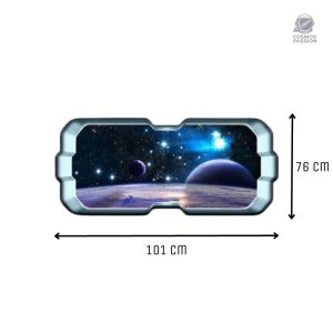 Stickers muraux représentant un paysage cosmique étoilé