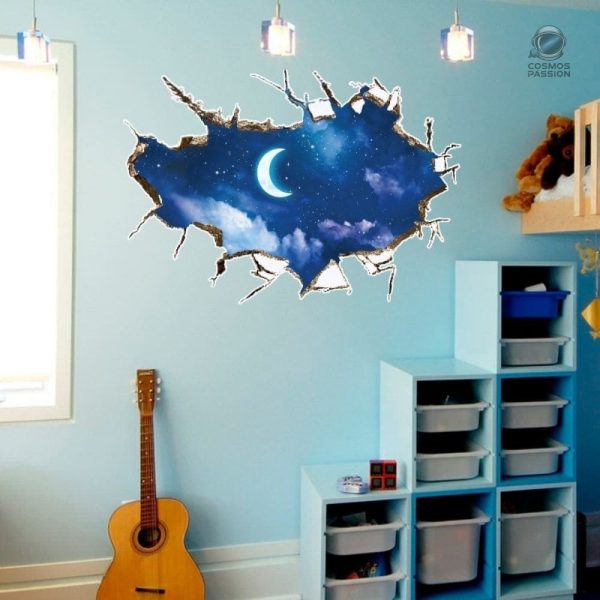 Art mural lunaire pour une ambiance féerique et céleste