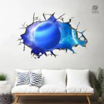 Sticker Mural 3D Neptune