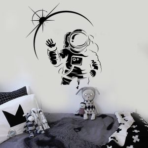 Sticker mural représentant un astronaute pour décoration intérieure