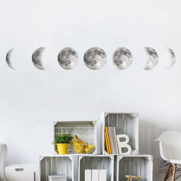 Décoration murale inspirée par les phases lunaires