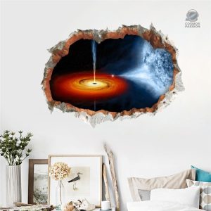 Sticker mural trou noir décoratif pour une ambiance spatiale