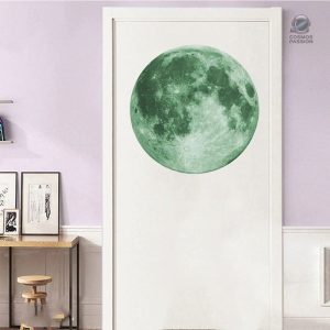 Sticker phosphorescent pleine lune pour décoration murale