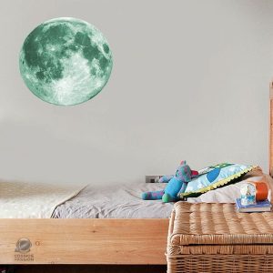 Autocollant lune qui brille dans l'obscurité pour la chambre