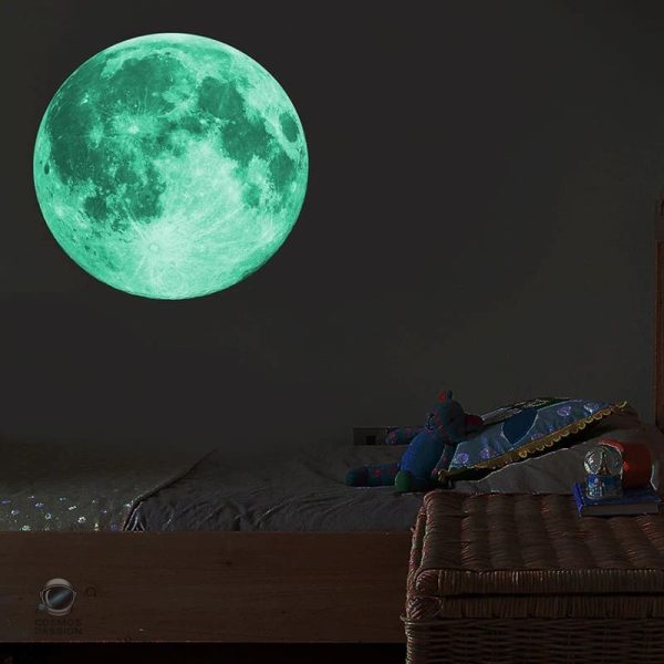 Décoration phosphorescente lune pour une ambiance nocturne apaisante