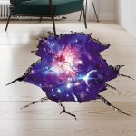Sticker de sol représentant l'espace pour décoration intérieure
