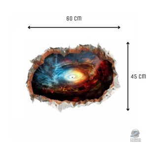 Sticker mural représentant un vortex spatial, idéal pour les passionnés d'astronomie