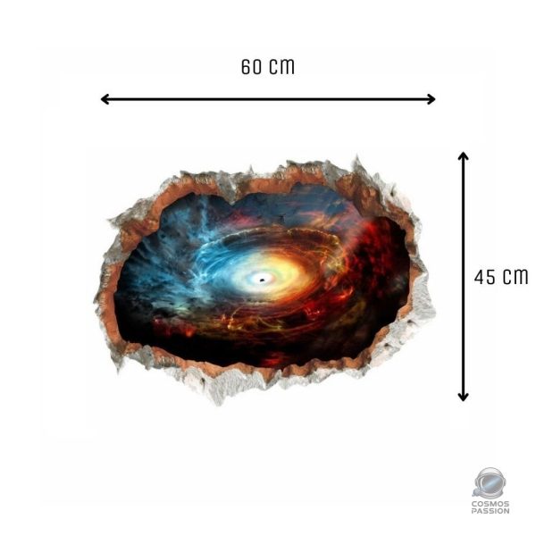 Sticker mural représentant un vortex spatial, idéal pour les passionnés d'astronomie