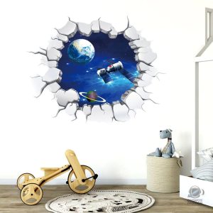 Sticker mural représentant une vue panoramique de l'Espace