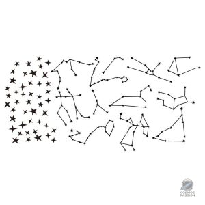Adhésifs muraux représentant les constellations du zodiaque