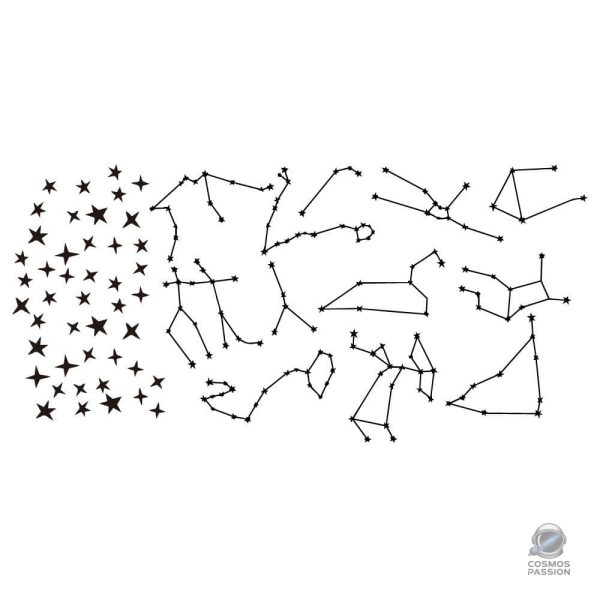 Adhésifs muraux représentant les constellations du zodiaque