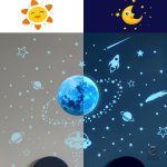 Étoiles et planètes adhésives pour une ambiance spatiale