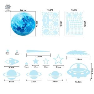 Accessoires décoratifs phosphorescents pour chambres d'enfant