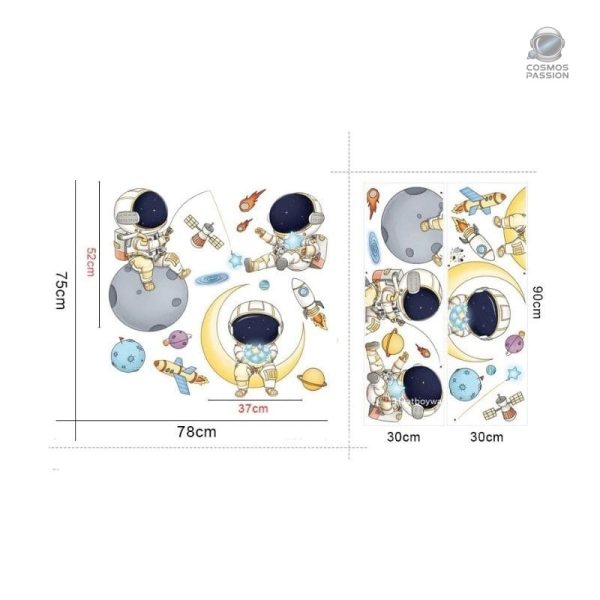 Stickers sur le thème de l'espace, parfaits pour les petits explorateurs