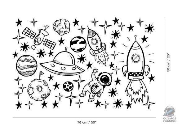 Décoration murale spatiale pour ambiance galactique