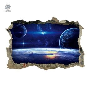 Stickers muraux illustrant le voyage dans l'espace