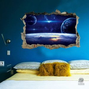 Décorations murales sur le thème de l'univers et des planètes