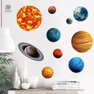 Stickers phosphorescents de planètes pour décoration nocturne