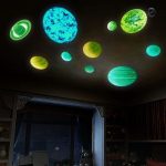 Autocollants de planètes lumineuses pour chambre d'enfant