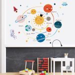 Stickers muraux système solaire pour chambre d'enfant