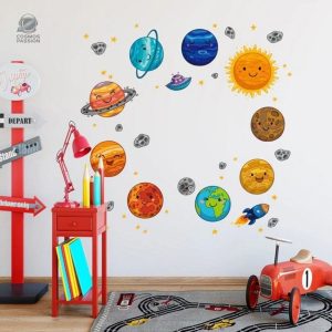Stickers Planétaires pour Enfants, décorations amusantes