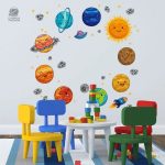 Autocollants de planètes colorées pour la chambre d'enfant