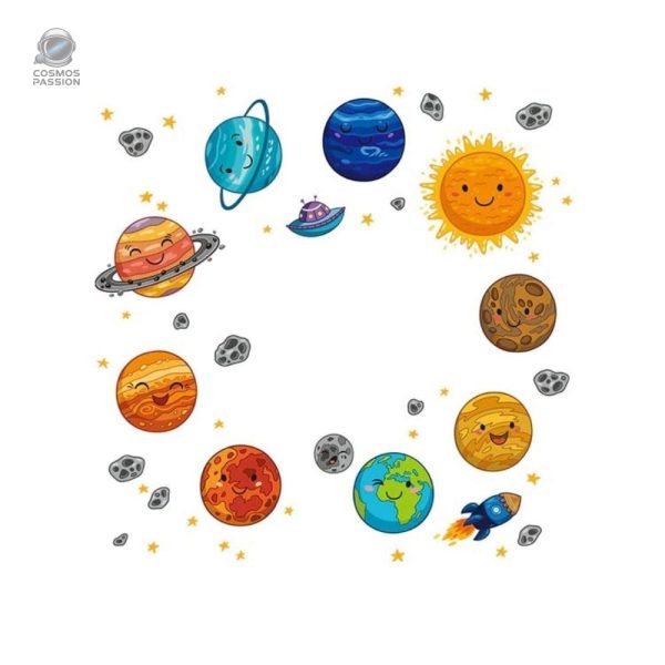 Stickers Système Planétaire, idéal pour la créativité enfantine