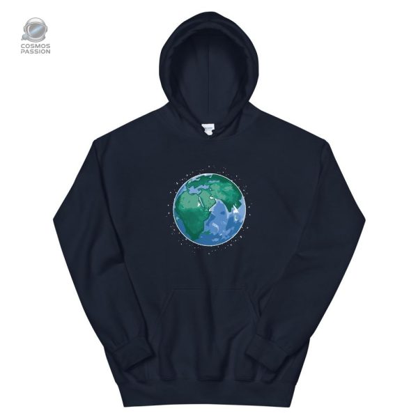 Sweat avec motif de la Terre et éléments cosmiques