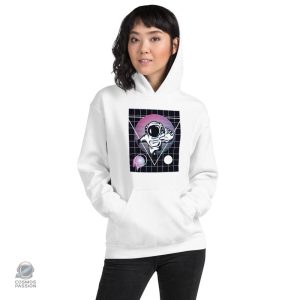 Sweat tendance avec design vaporwave astronaute