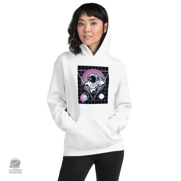 Sweat tendance avec design vaporwave astronaute