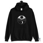 Sweat à capuche avec design soleil et lune