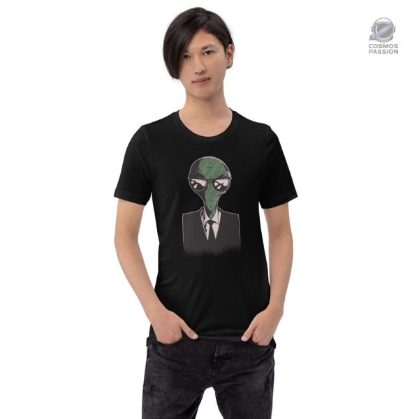 T-Shirt amusant représentant un alien en costume