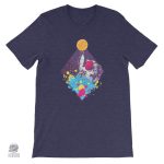 T-shirt avec motif astronaute créatif et coloré