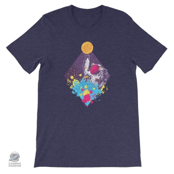 T-shirt avec motif astronaute créatif et coloré