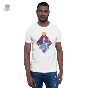 T-shirt original représentant un astronaute stylisé