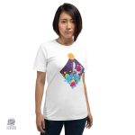 Design abstrait d'astronaute sur un t-shirt unique