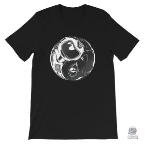 Design Yin Yang avec astronaute et alien, t-shirt tendance
