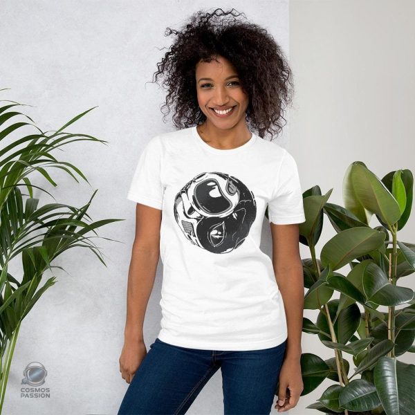 Vêtement original avec graphique astronaute et symbole yin yang