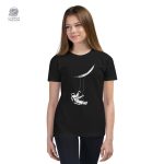 T-shirt espace pour enfants, motif astronaute et balançoire