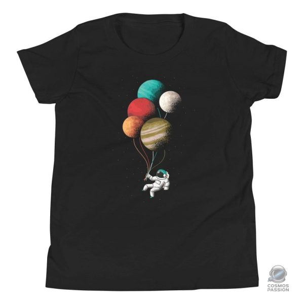 t-shirt-astronaute-ballons-enfants-1 T-shirt enfant astronaute avec ballons colorés