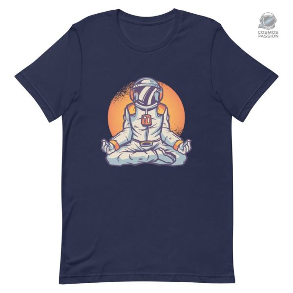 T-shirt espace avec motif d'astronaute méditant