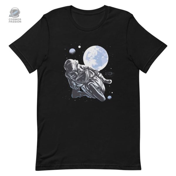 t-shirt-astronaute-en-moto-1 T-shirt Astronaute en Moto, design original pour passionnés d'espace