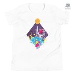T-shirt enfant multicolore avec motif astronaute