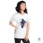 Mode spatiale : T-shirt avec motif d'astronaute