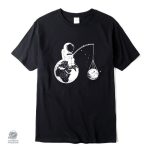 T-Shirt Astronaute avec motif de pêche à la lune